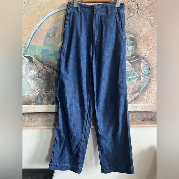 Uniqlo High-waisted Wide Leg denim jeans - Picture 1 of 9